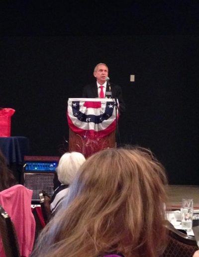 Dave Giles speaking at Mesa Republican Women Luncheon