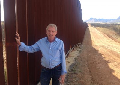 Dave Giles at the US Border with Mexico